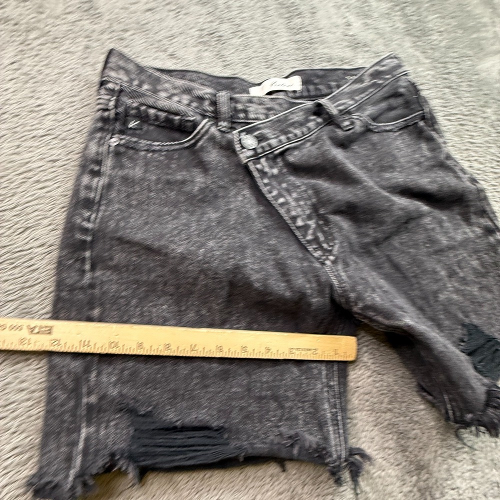 KanCan Distressed Black Denim Cut Off Shorts Womens XL 100% Cotton 30x5 - Picture 5 of 8